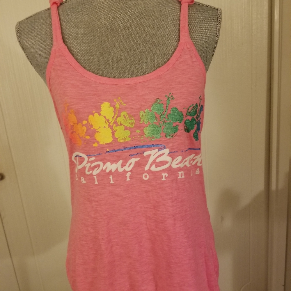 Miami Style pink Pismo Beach tank top